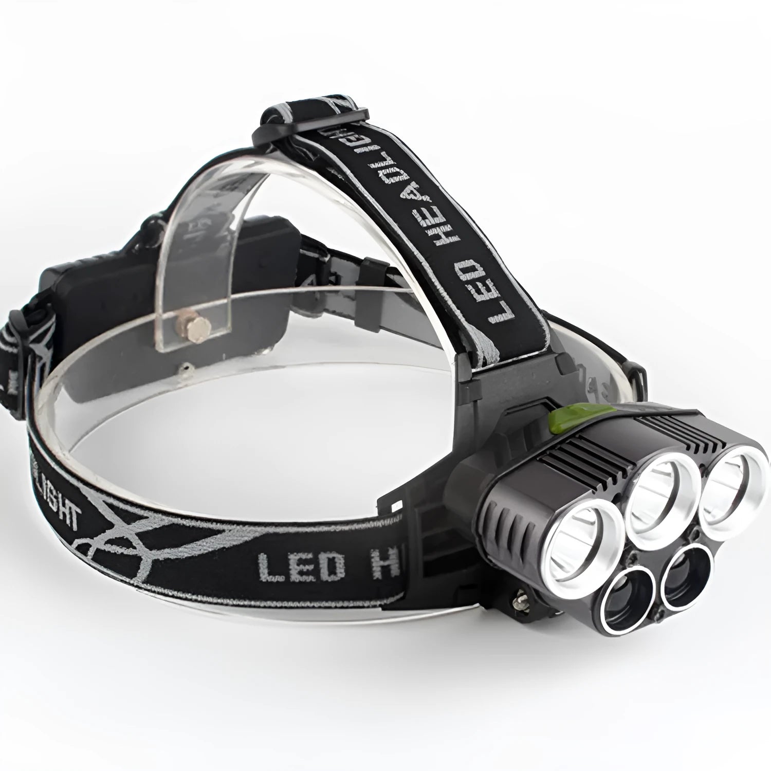 Fixed focus outdoor head torch with long-range LED beam for camping