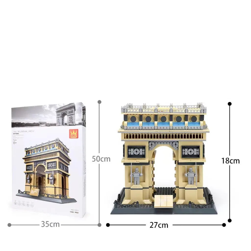 Wange small particle building blocks set with over 800 pieces for world landmark model construction
