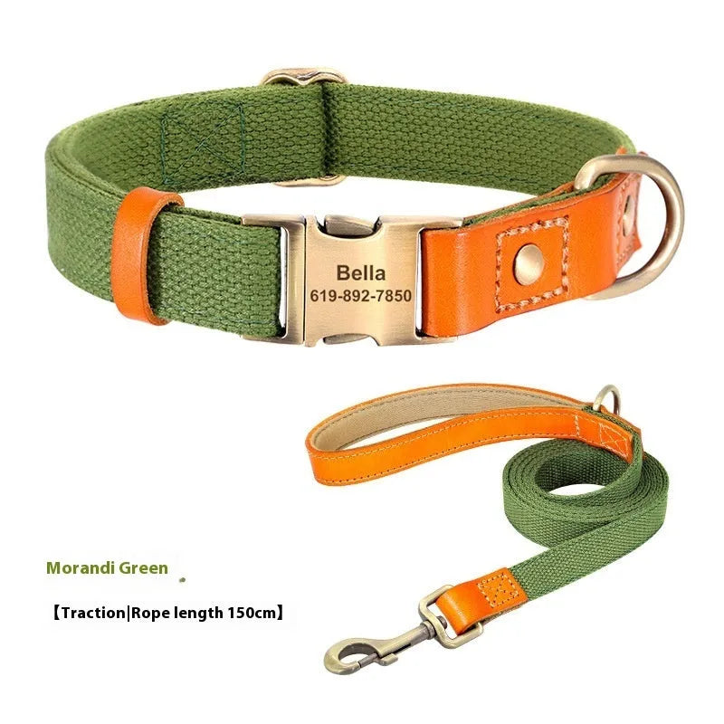 Mo Landi coloured mohair small dog collar and traction rope set for toy breeds