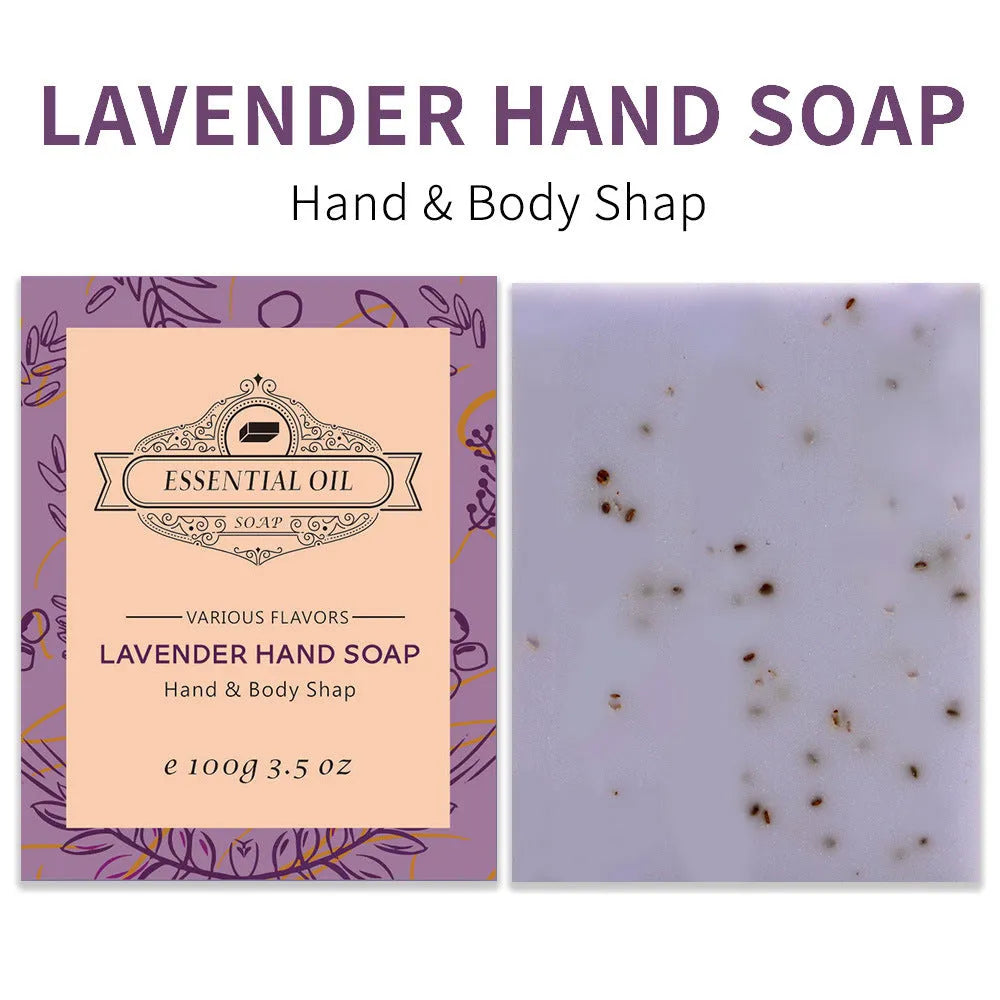 Handmade frosted essential oil soap bar for bathing and whole body cleansing