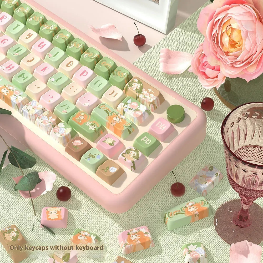 Mu Xia Garden Summer Garden theme key cap set for mechanical keyboards.