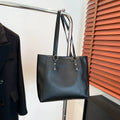 Korean style shoulder underarm bag in structured PU leather with horizontal square design