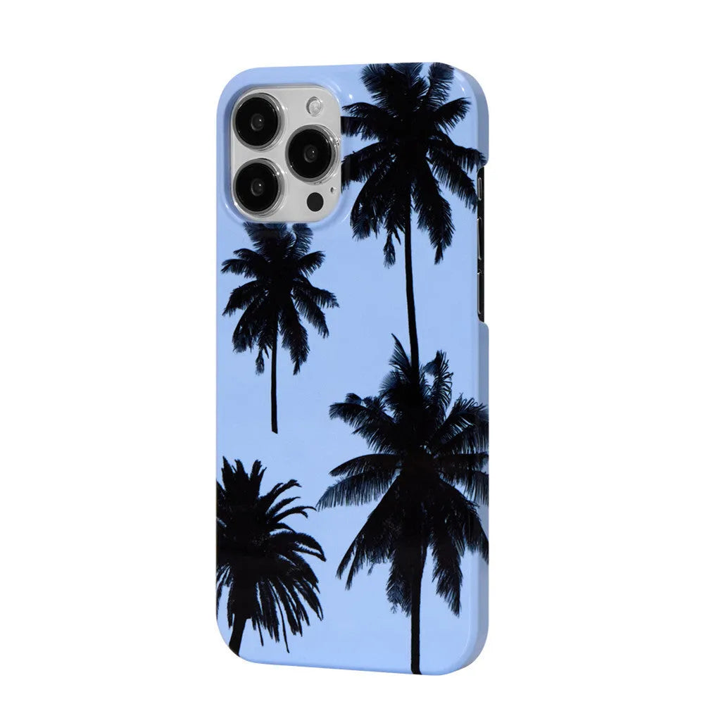 Summer Coconut design TPU iPhone case with bracket combination option for iPhone 14 13 12 11 X models