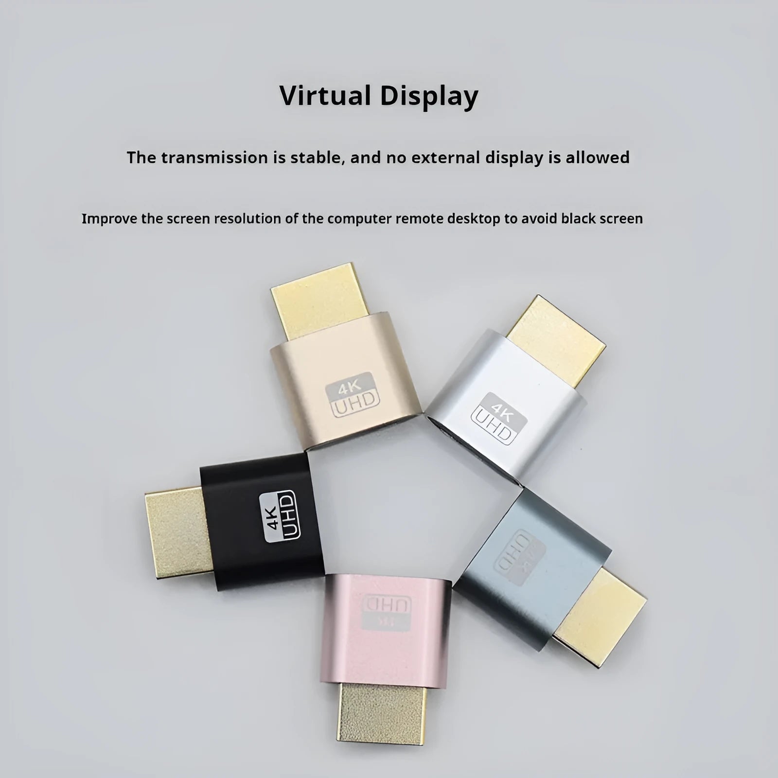 26.5mm HDMI graphics card virtual display dummy plug adapter in multiple colour options