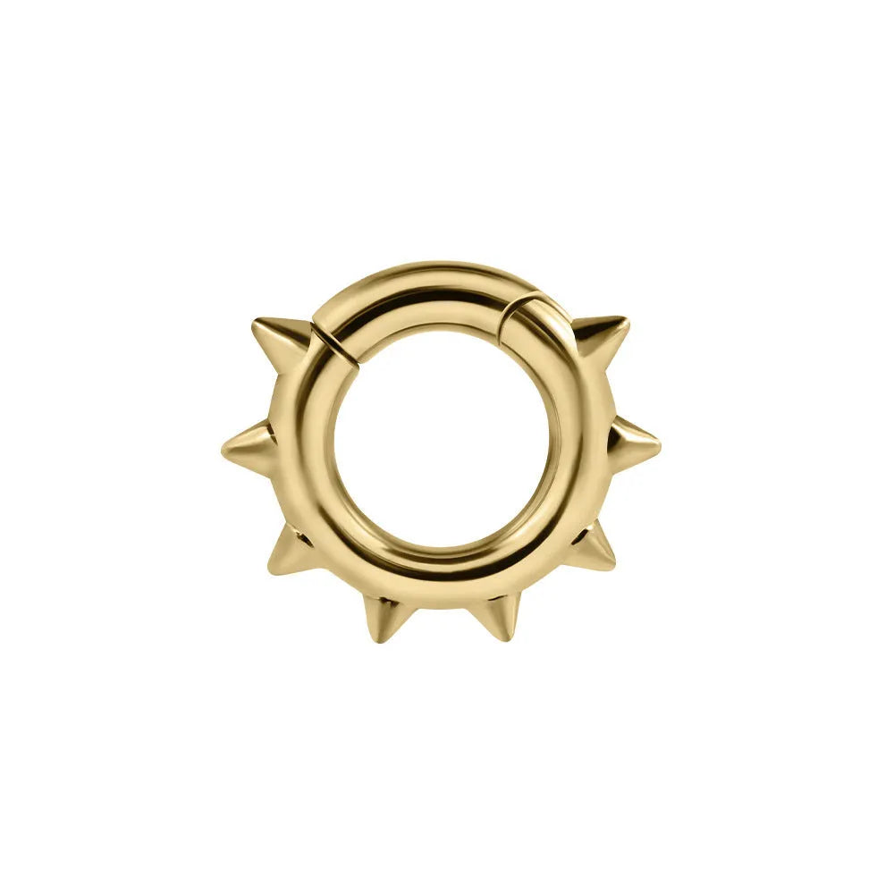 A pair of copper geometric magnetic ear extenders with a 15mm conical round magnet in one of eight style variations.