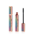 Black waterproof mascara with wand for long thick curling eyelashes in English packaging