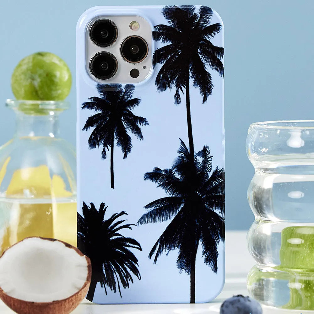 Summer Coconut design TPU iPhone case with bracket combination option for iPhone 14 13 12 11 X models