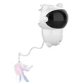White ABS intelligent cat laser toy with automatic random moving red dot