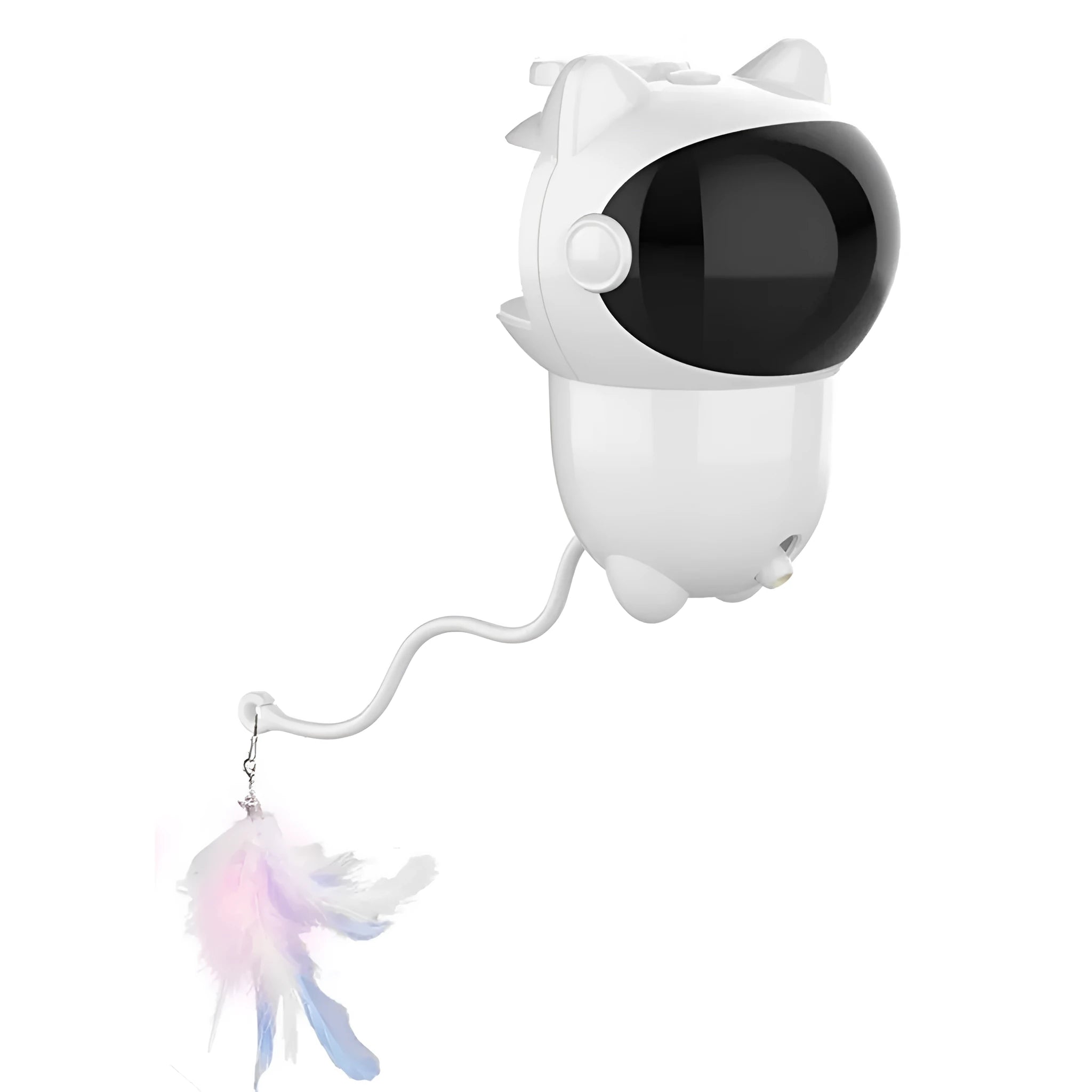 White ABS intelligent cat laser toy with automatic random moving red dot