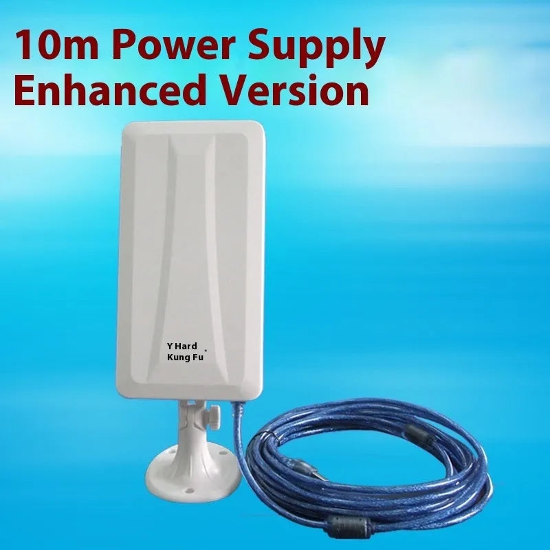 White USB wireless network adapter with high power transmission for 2.4GHz Wi-Fi connectivity