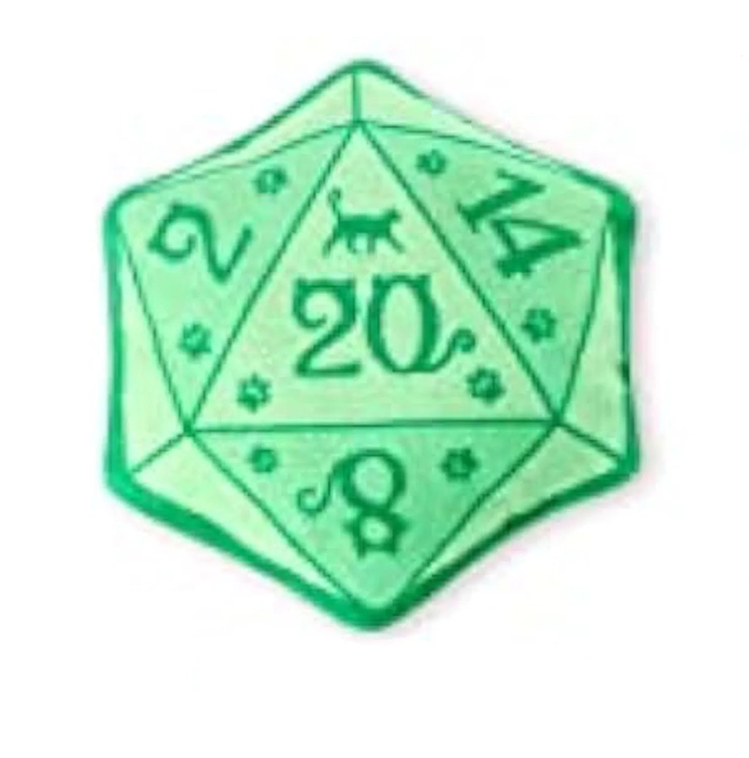 Dice-shaped plush catnip toy in various colours for DND tabletop game cat play