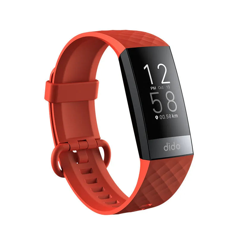 Y6 Black smart bracelet with screen displaying health metrics like ECG, blood pressure, and blood oxygen.