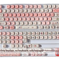 Pink Fragrant Pig PBT keycap with five-sided sublimation printing for mechanical keyboards