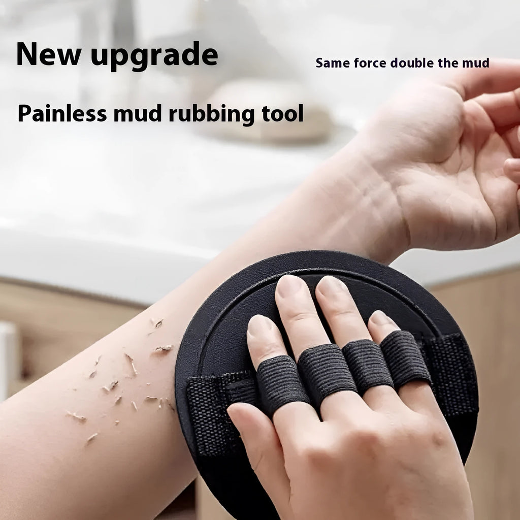 Round cake design bath gadget with finger style grip in rubber material