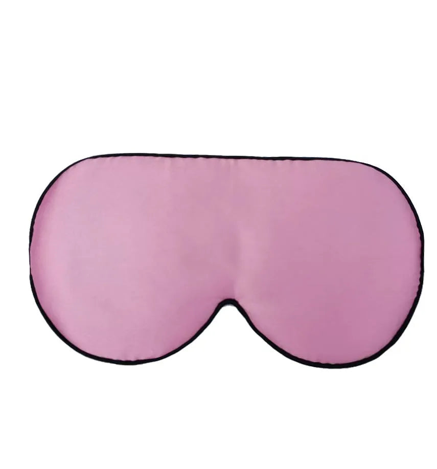 Double-sided mulberry silk sleep eye mask in multiple colours with adjustable elastic straps.