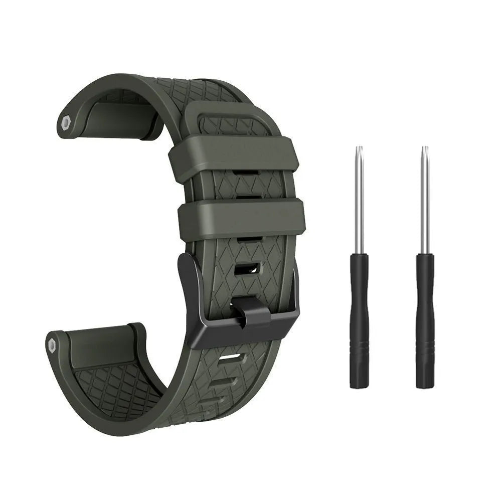 26mm silicone watch strap for Jiaming watches in multiple colour options showing sport style