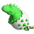 Blue dinosaur-shaped dog chew toy with rope element for aggressive chewers