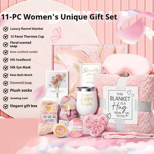 Aromatherapy candle soap bath gift set in modern plastic container measuring 27x23x13cm