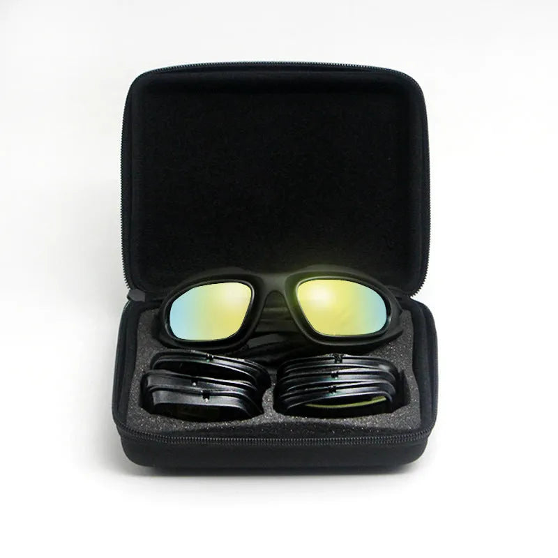 Tactical polarised sunglasses with polycarbonate frame for outdoor cycling