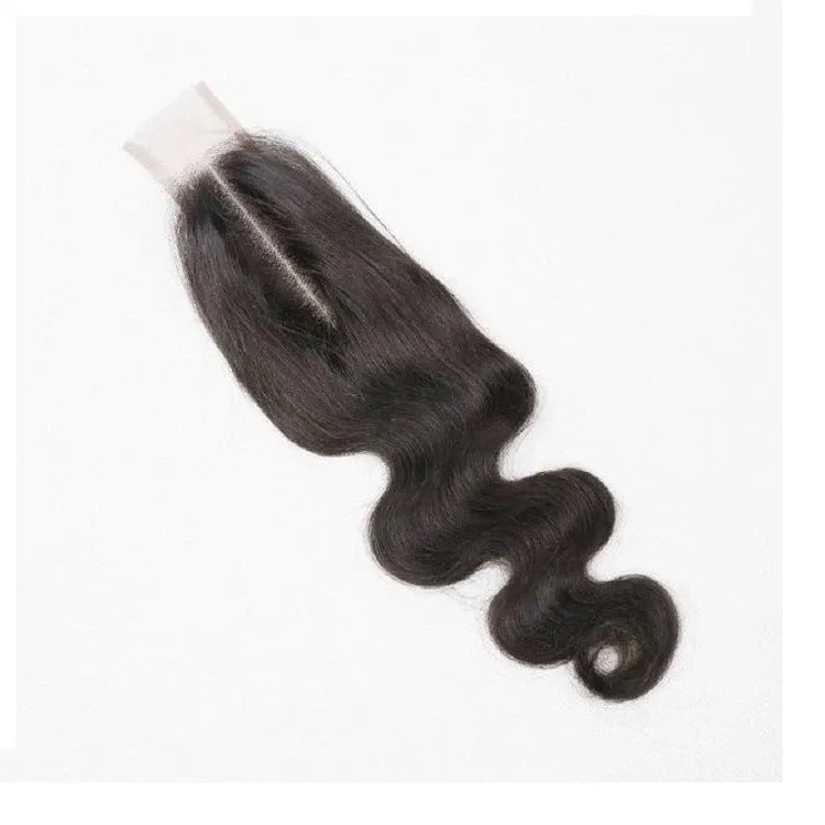 Natural colour straight human hair women's wig shown at various lengths