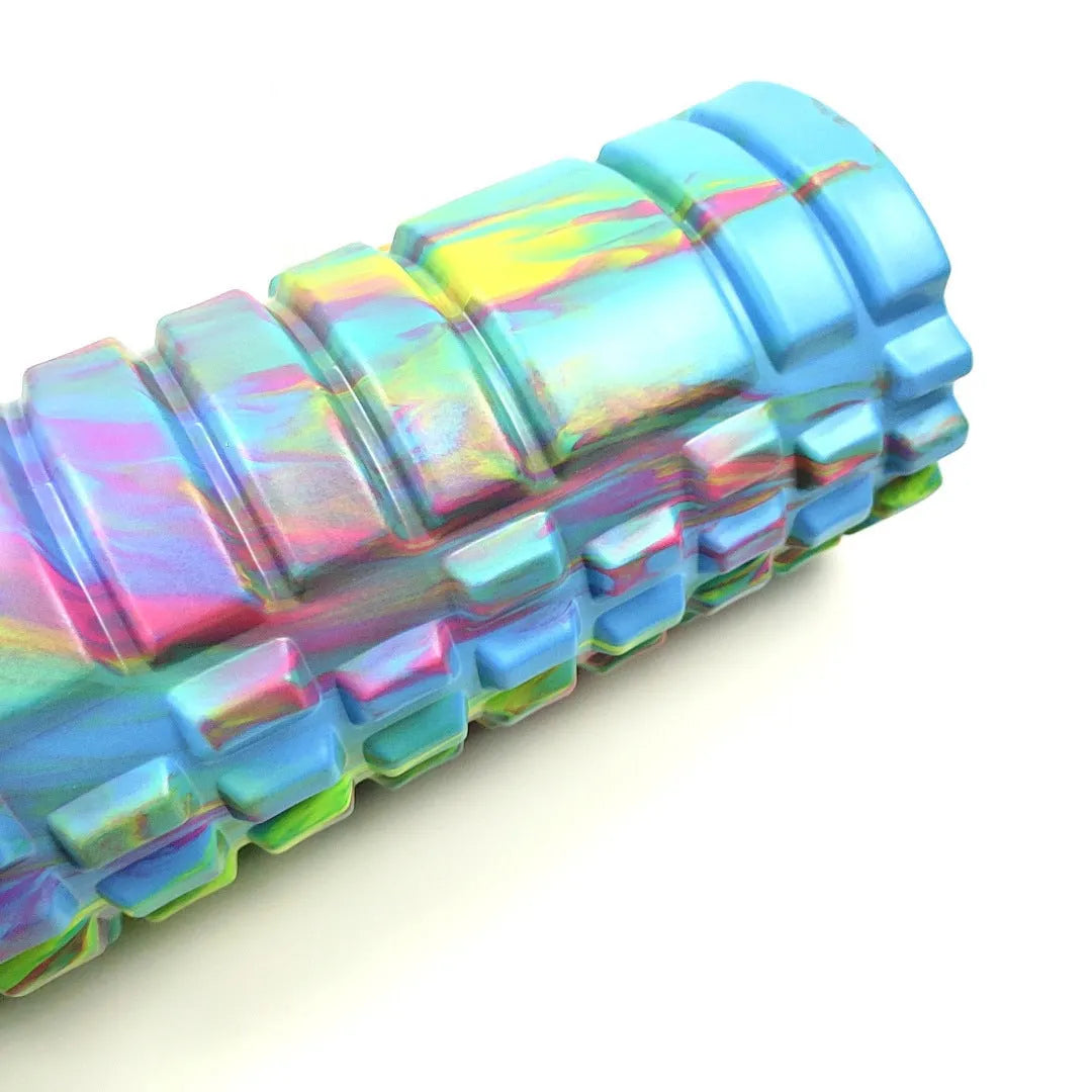 33cm camouflage EVA foam roller in six colour options for fitness and massage