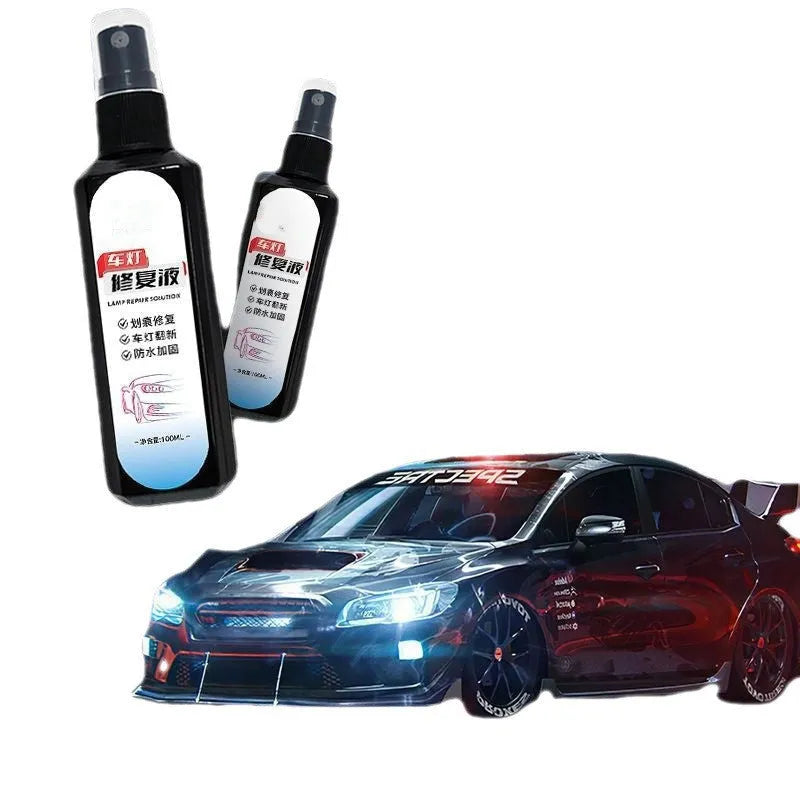 100ml bottle of car headlight renovation polishing liquid for plastic lens restoration.