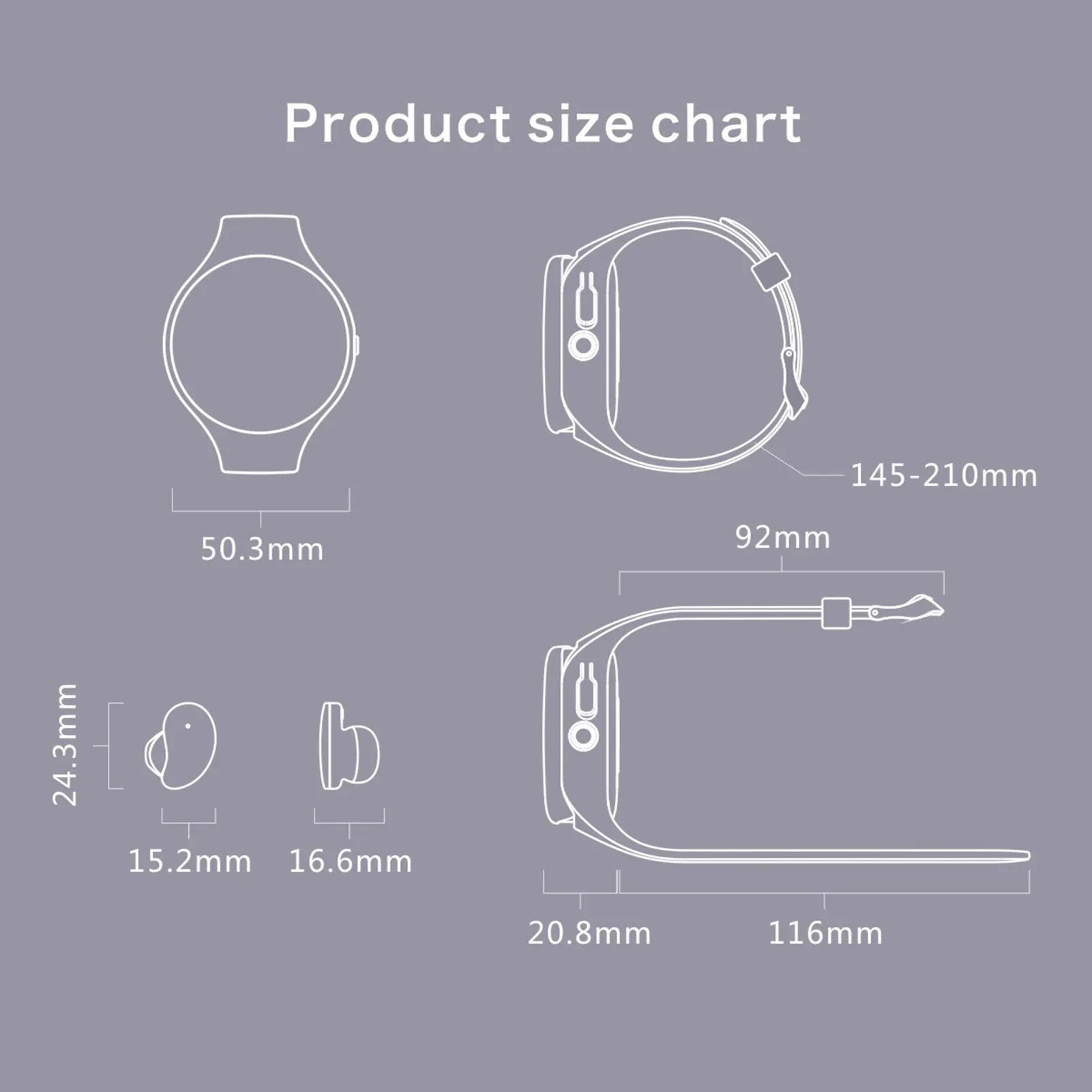Black detachable Bluetooth earbud and smart fitness bracelet combo on a wrist.