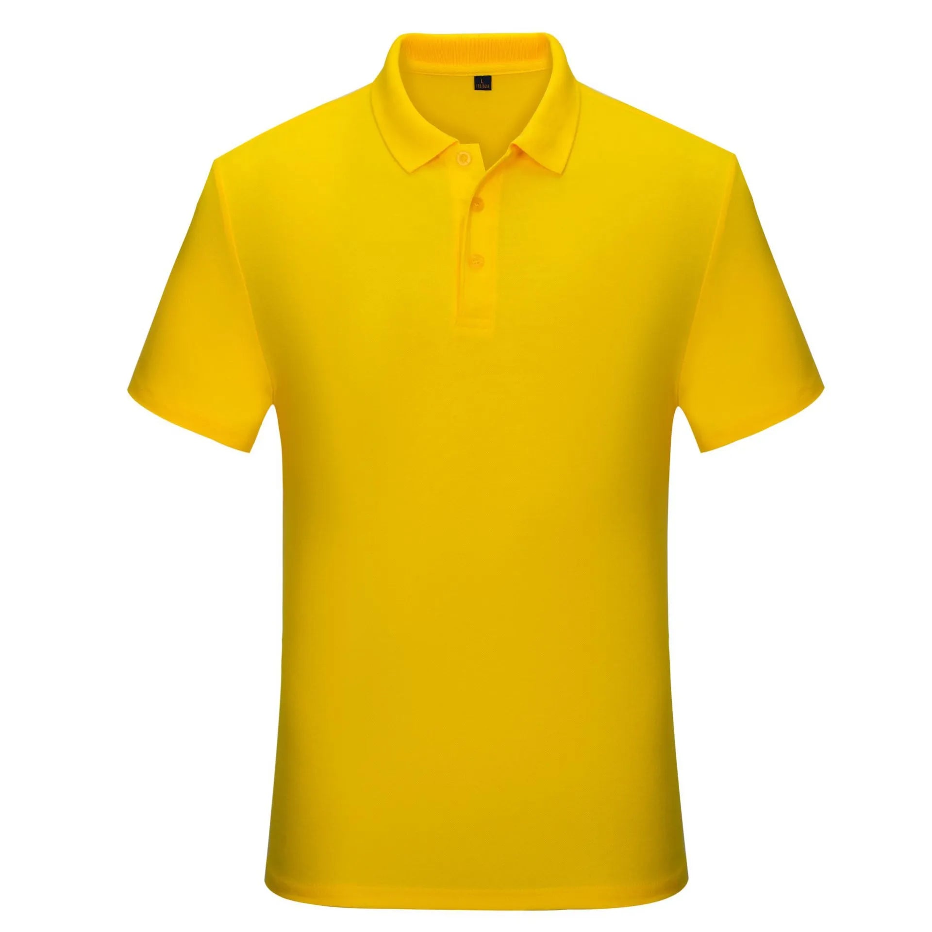 Cotton short sleeve polo shirt in solid colour for office work uniform