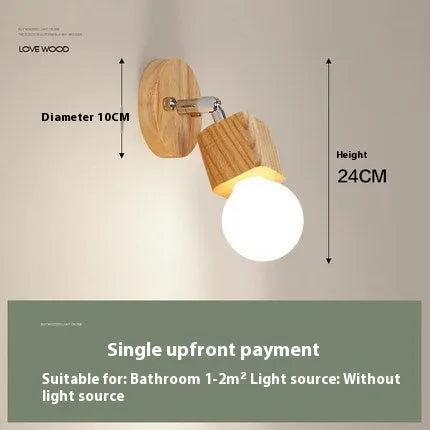 24cm circular mirror finish wall lamp with integrated LED lighting for bathroom or bedroom