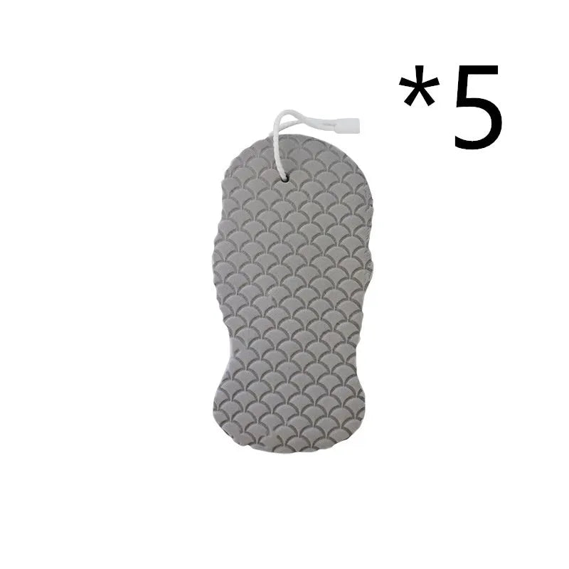 3D fish scale pattern bath sponge ball in white, grey, pink, and light blue colours