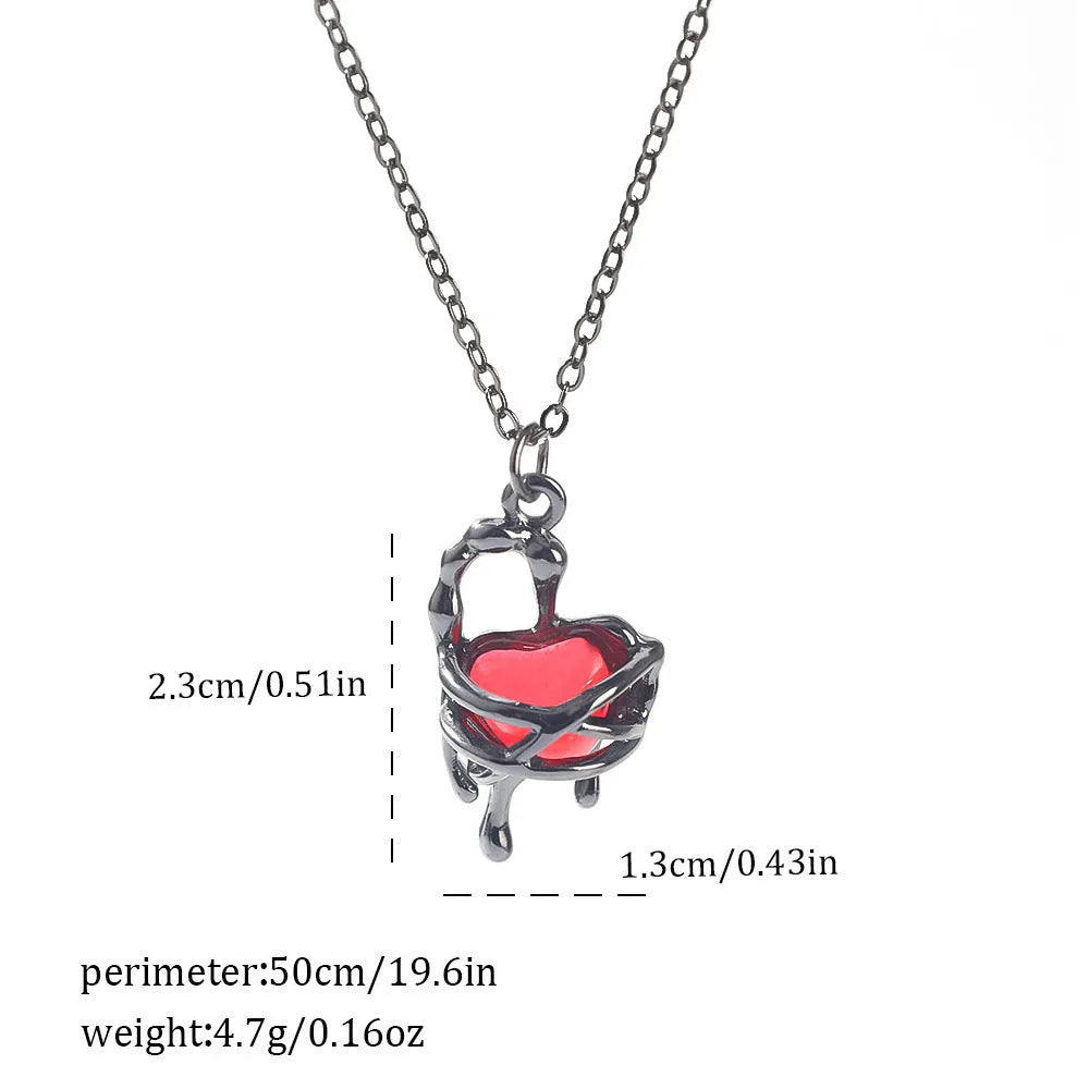 Halloween necklace with electroplated zinc alloy pendant showing spider, bat, and gothic designs on regular chain
