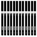 12 piece white and black waterproof eyeliner pencil set with sharpener for versatile makeup application