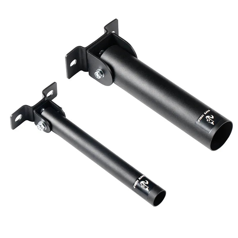 Steel wall barbell rack with 25 tubes for garage gym storage
