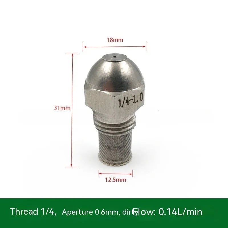 304 stainless steel fine atomization spray nozzle with external thread and filter screen