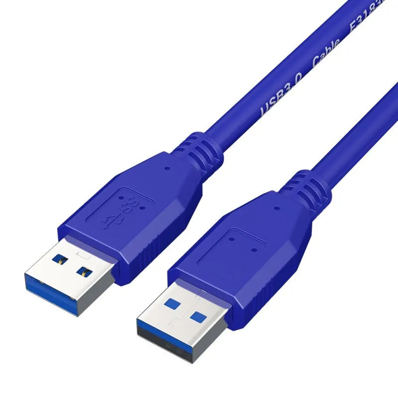 USB 3.0 A male to A male data cable for external hard drive enclosures on a white background.