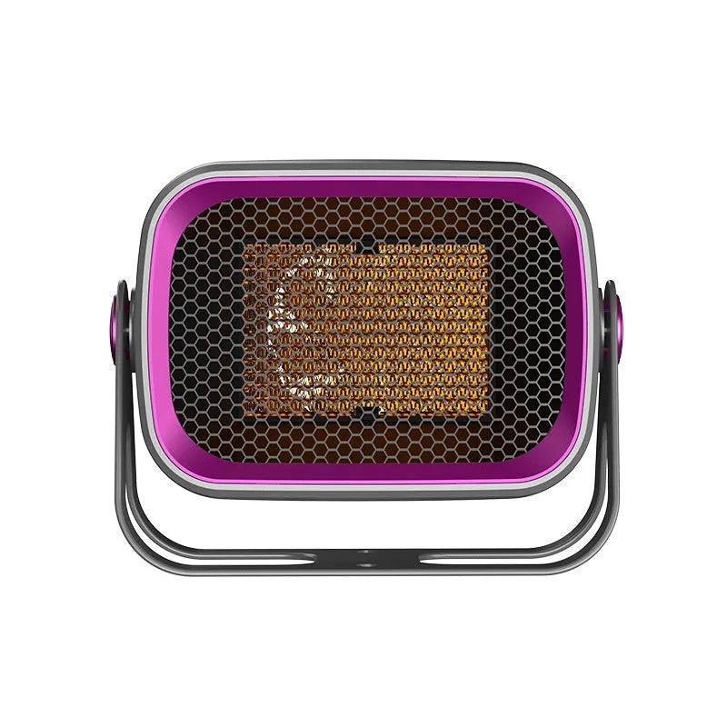 Desktop ceramic heater in white colour with adjustable power settings and two fan speed modes
