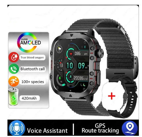 QX11 Smart Bluetooth Watch with TFT screen and zinc alloy case on a wrist.