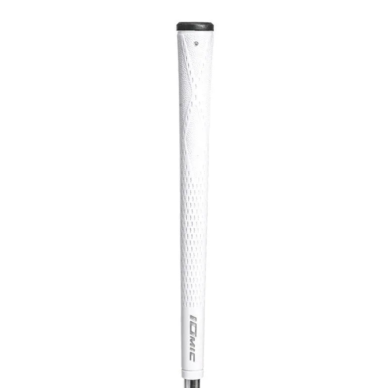 TPE material golf club grip showing colour options including solid colours and black with red, green, or blue accent heads