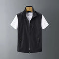 Men's slim fit rabbit fur waistcoat vest with a hood in army green colour.