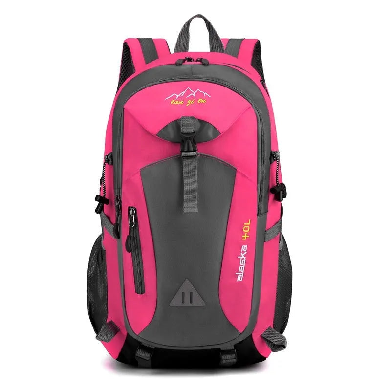 Men's Oxford cloth outdoor mountaineering backpack with breathable polyester lining in solid colour