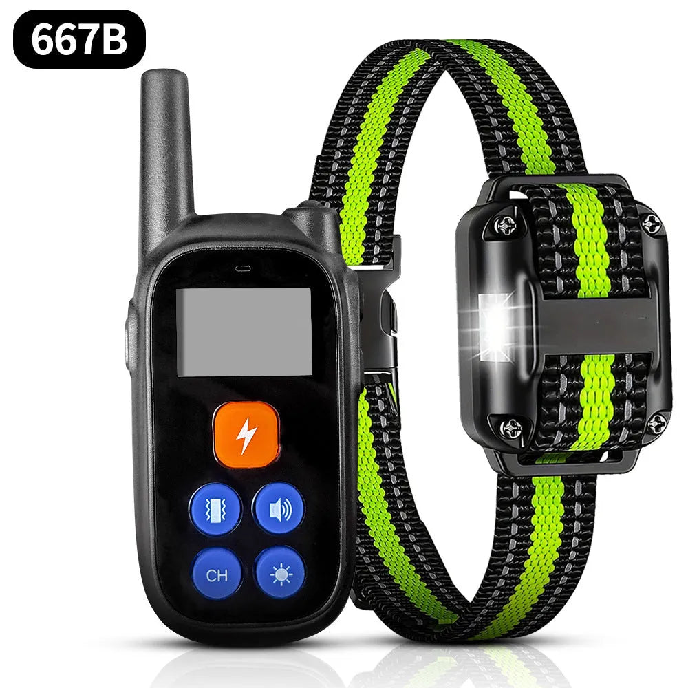 IP67 waterproof ABS plastic dog training device with remote control and lighting feature model 667B
