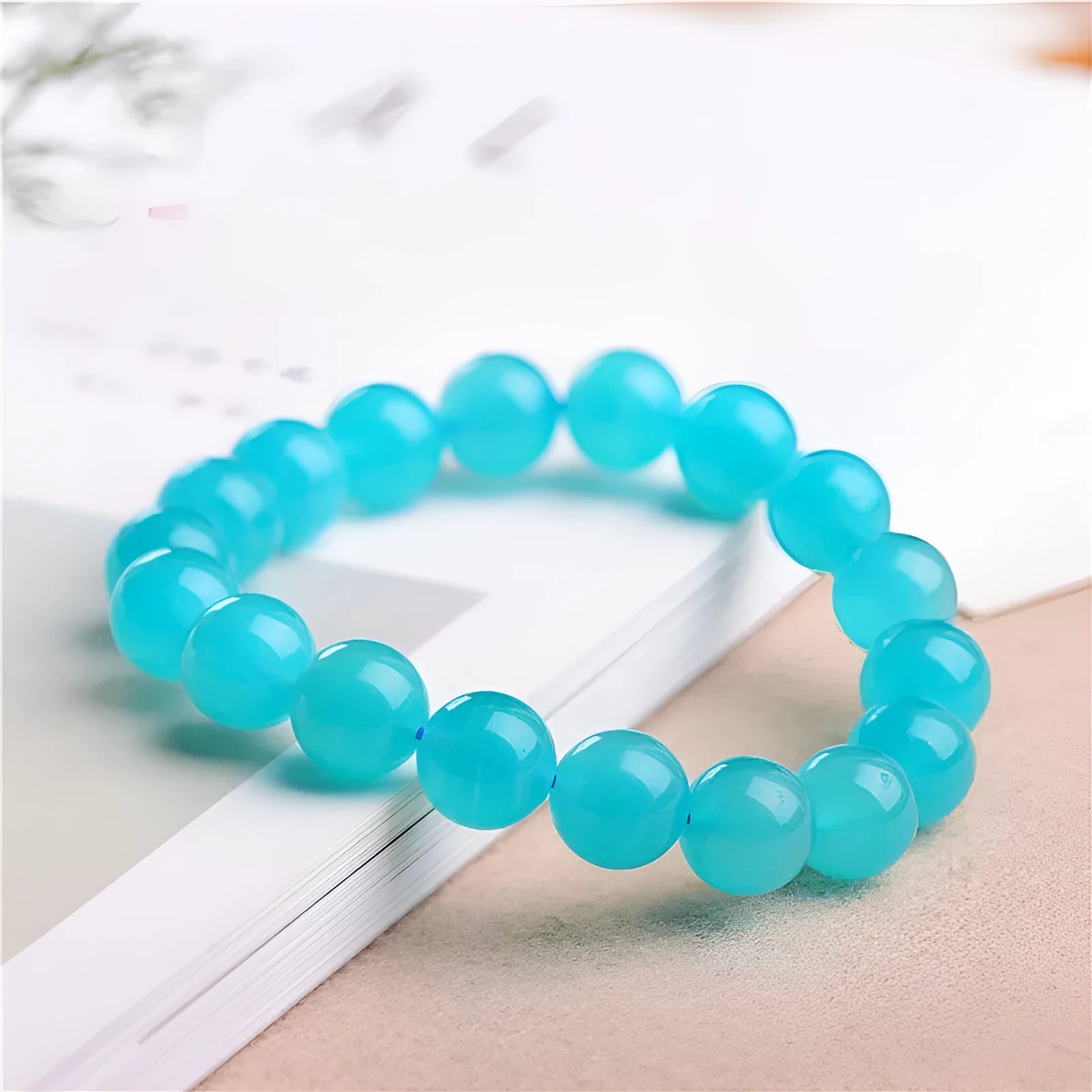 Grade 7A Amazonite natural scattered beads in various sizes with polishing treatment