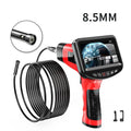 8.5mm dual-lens endoscope inspection camera with snake pipeline and hard line cable options.