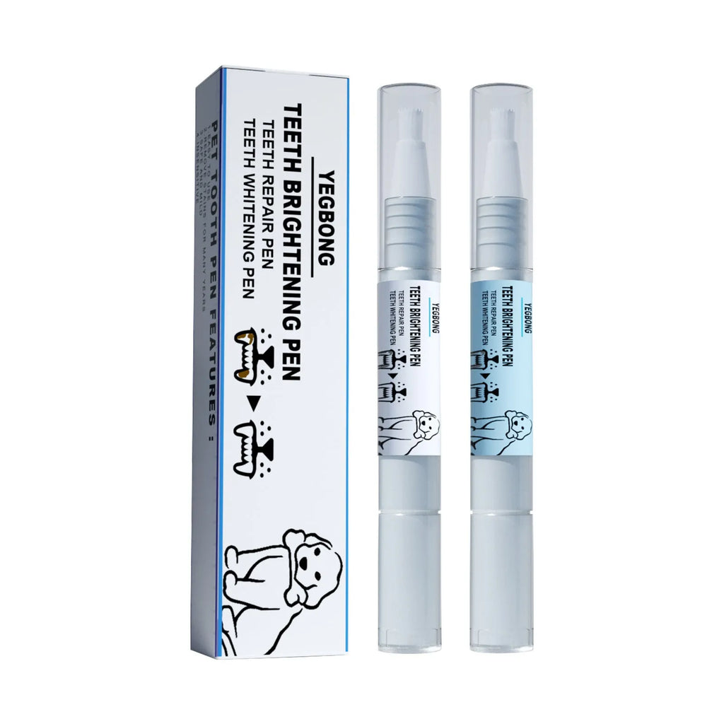 Yegbong pet teeth whitening pen for dogs and cats with dental brushes