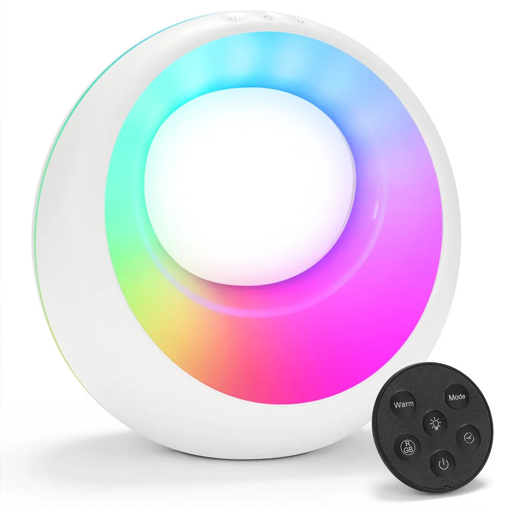Creative Touch remote control RGB colour changing night lamp with compact dimensions and battery operation
