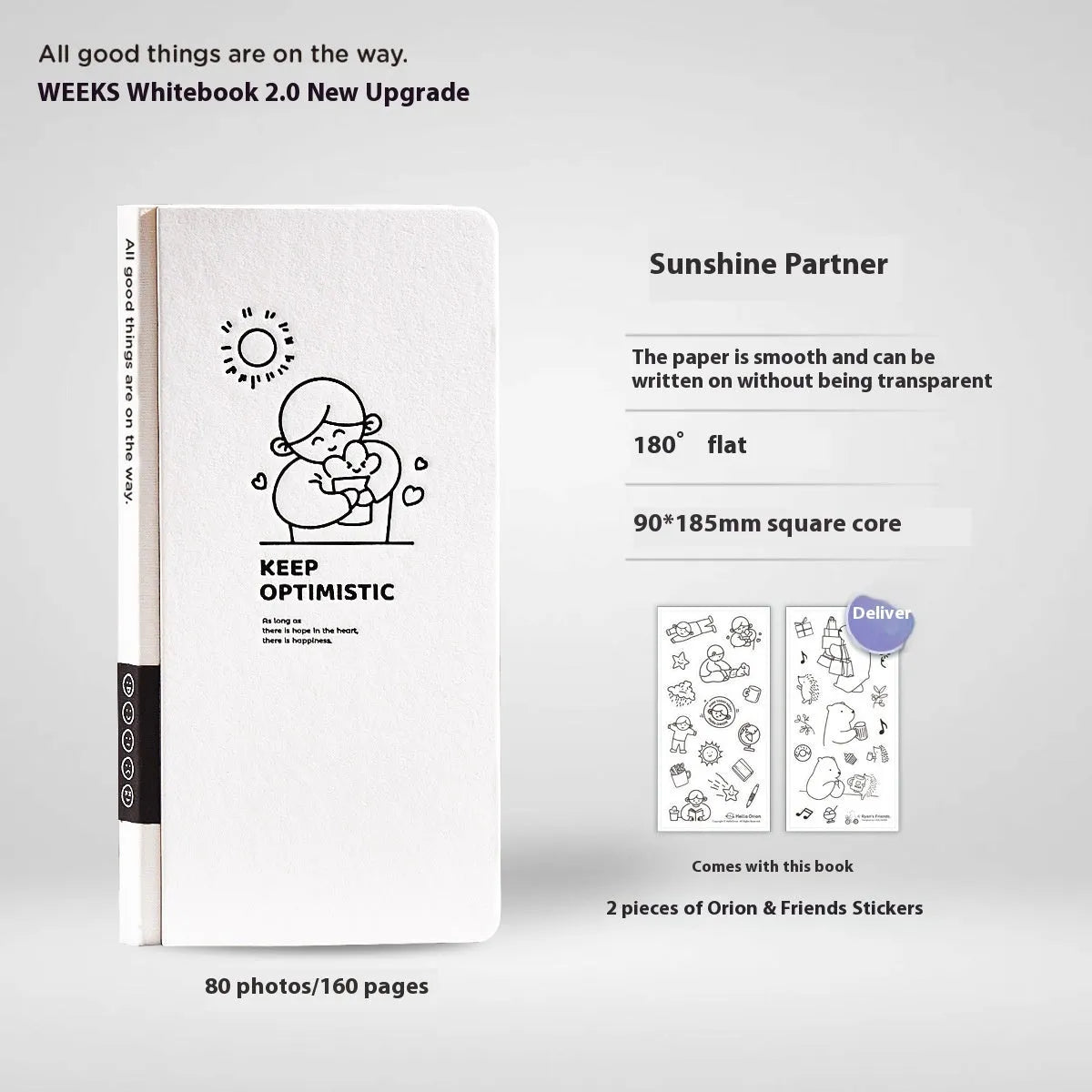 Simple style plaid journal book with paper cover and stickers in packaging