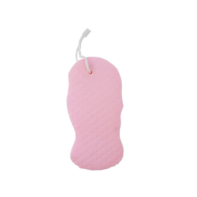 3D fish scale pattern bath sponge ball in white, grey, pink, and light blue colours