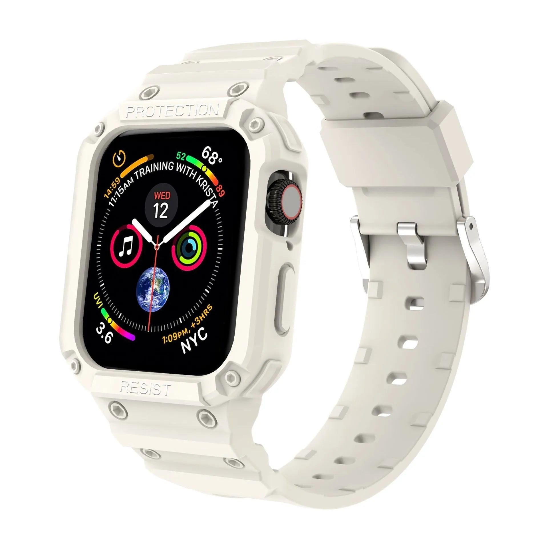 Soft TPU sports replacement strap for Apple Watch Series 8 in multiple colour options