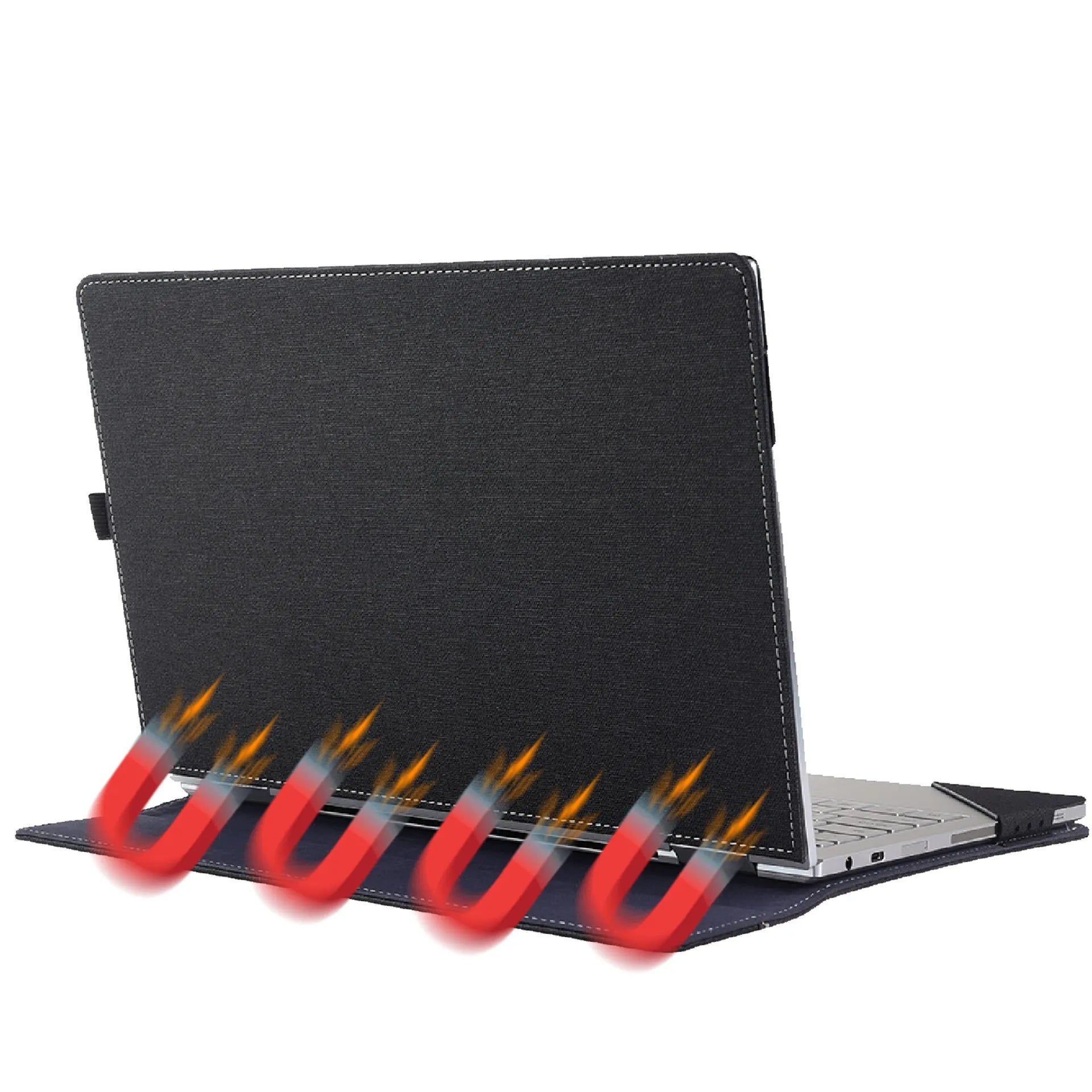 Black imitation leather protective sleeve for Microsoft Laptop6 laptop with Chinese design