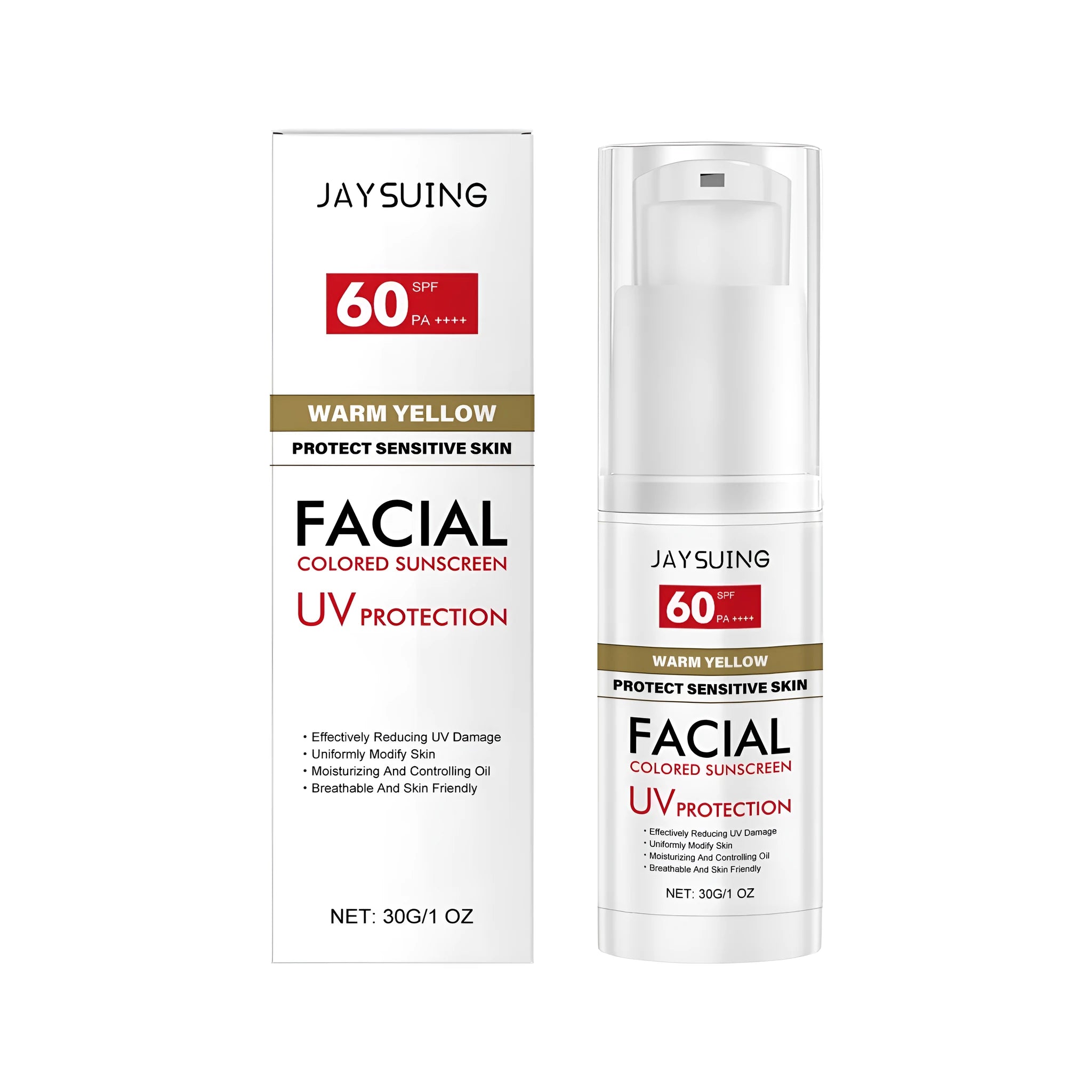 30g tube of lightweight sunscreen cream with titanium dioxide and Centella extract